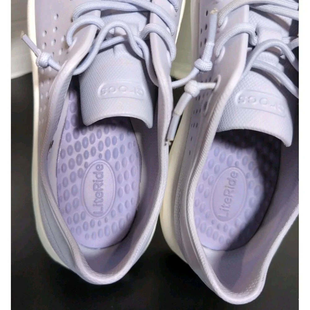 CROCS Women's In Motion LiteRide Pacer Sneakers Lavender Moon Size 10 EUC